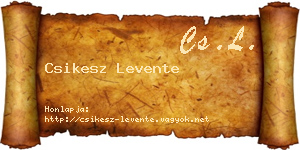 Csikesz Levente névjegykártya